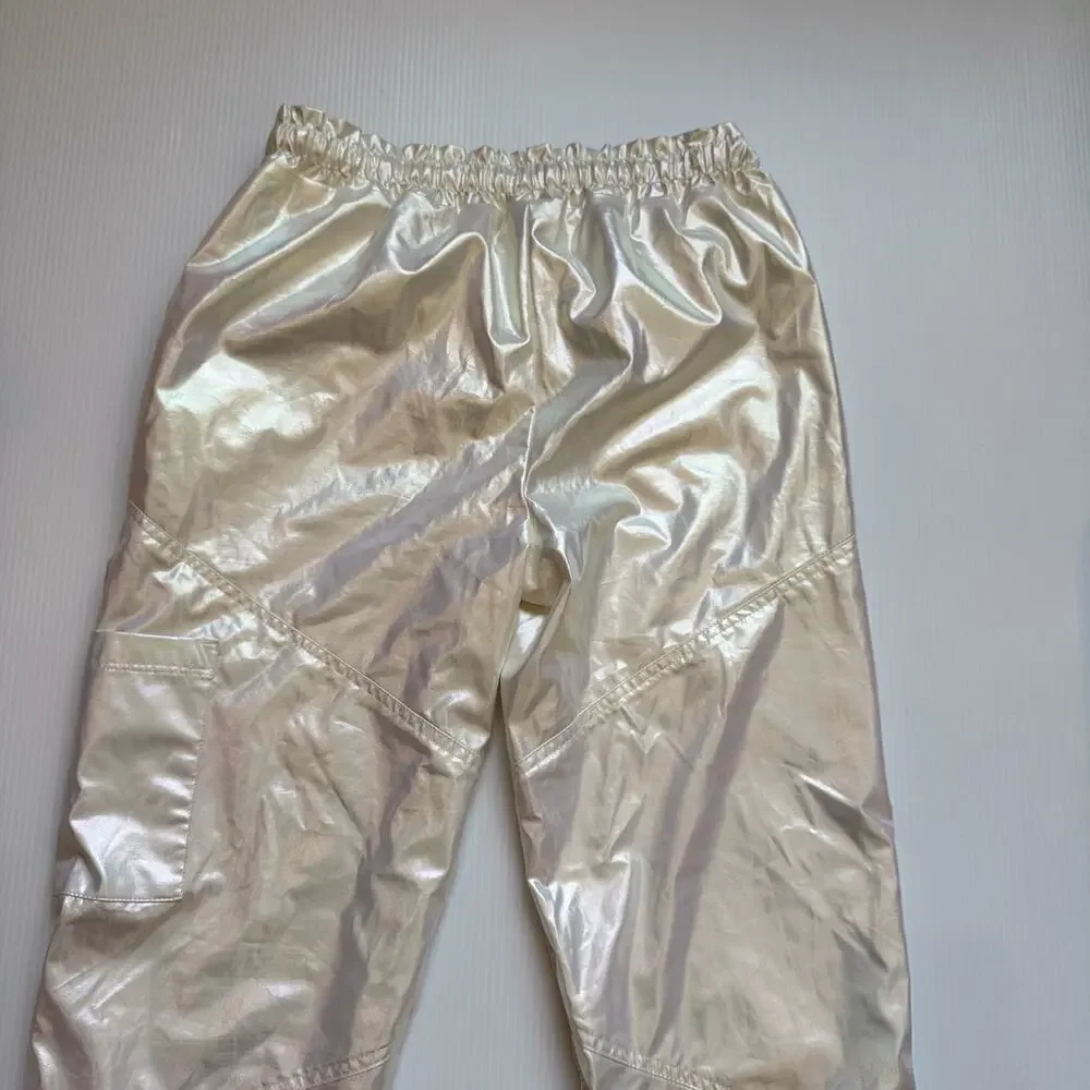 Iridescent Parachute Pants Pearl Rave Festival Y2K Cyber Girl’s XL (Women’s XS) - Picture 12 of 16